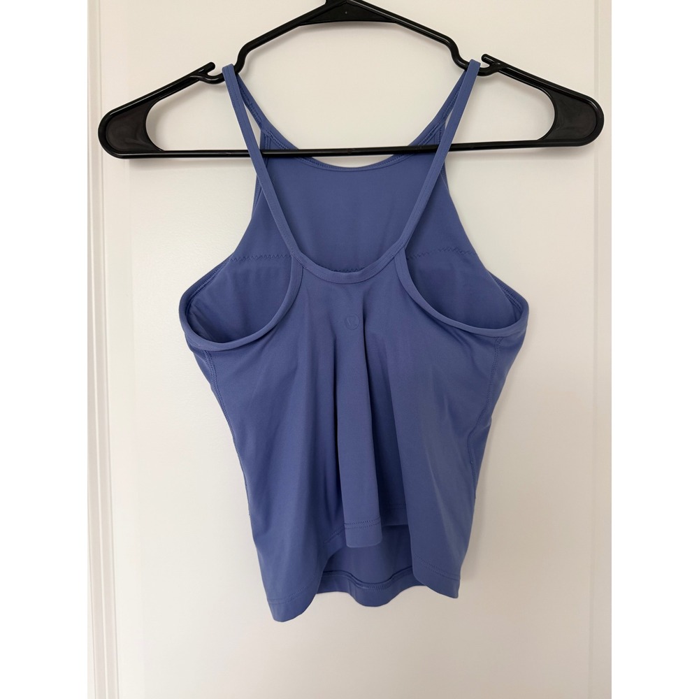 Lululemon Lightweight High-Neck Yoga Tank Top Water Drop Blue W1DY2S Size 2 - Picture 2 of 3